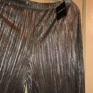 Metallic Silver Pants
